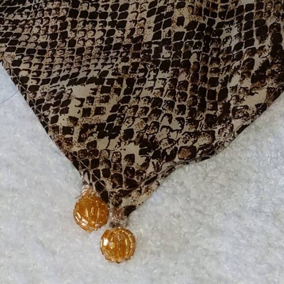 ABS by Allen Schwartz Off 5th Snake Print Pointed Skirt Size 10 - Picture 6 of 11